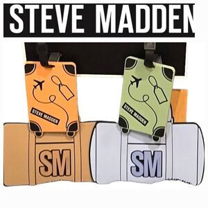 Steve Madden 4-Piece Logo Luggage Tag Set